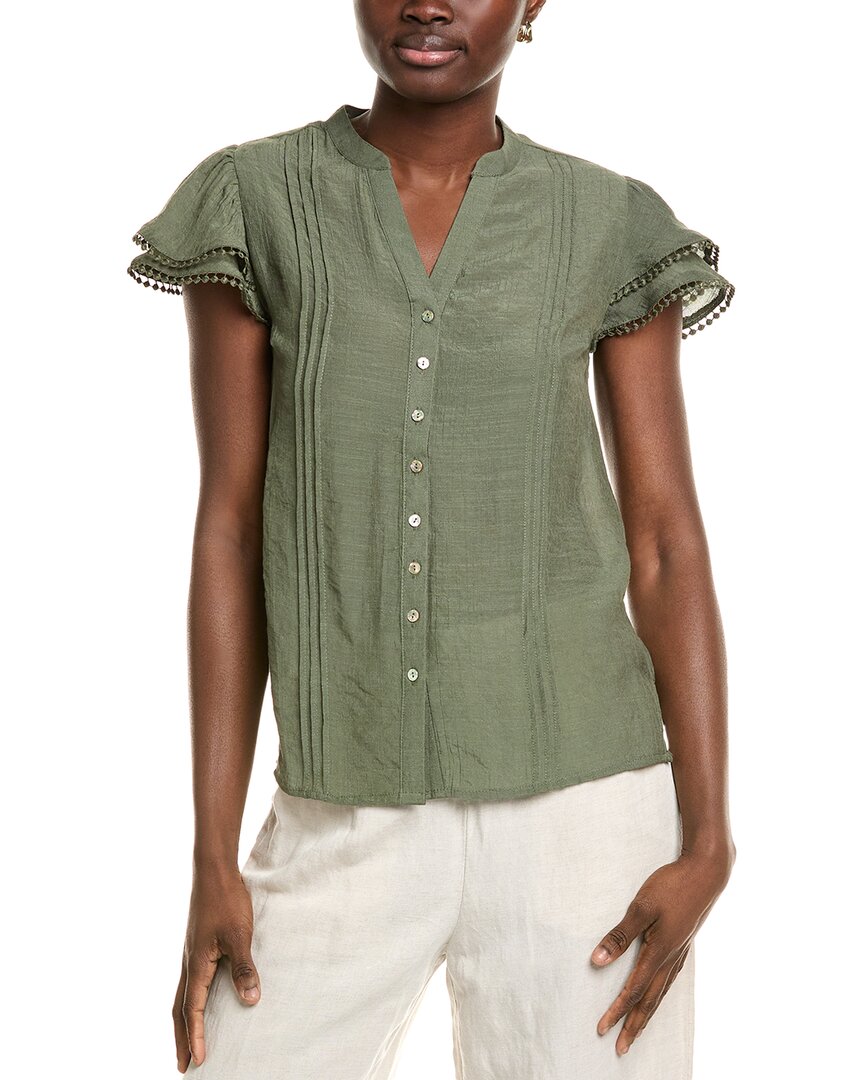 Nanette Nanette Lepore womens Blouse, m, Green